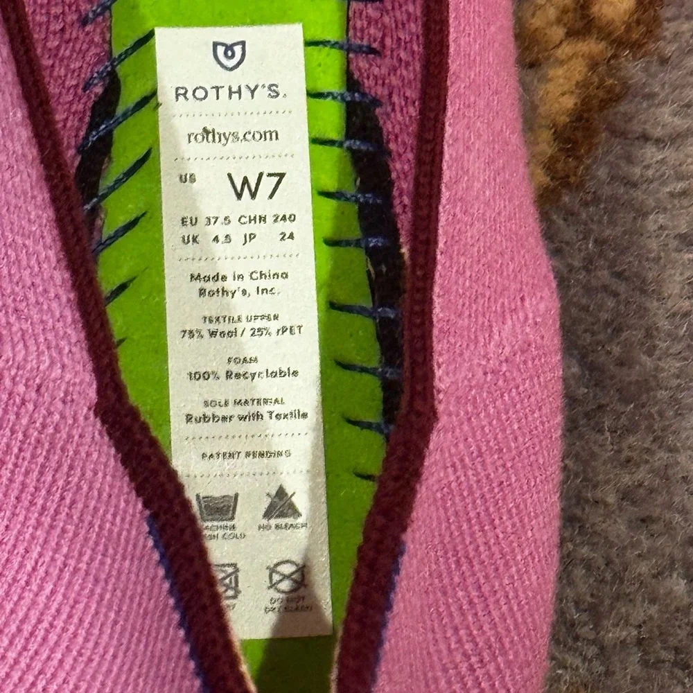 Rothy's The Merino Wool Tassel Slip On Loafer Flat Lavender Size W7 NWOB - Picture 8 of 8